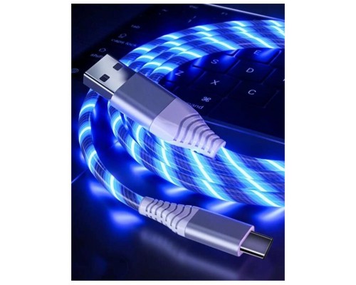 Cable USB Tipo C LED Azul Biwond