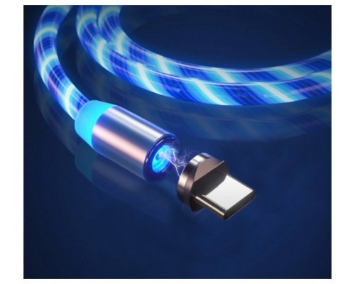 Cable Magnético USB 2.0 Tipo C LED Azul Biwond