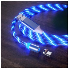 Cable Magnético USB 2.0 Micro USB LED Azul Biwond