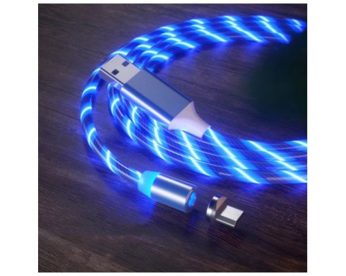 Cable Magnético USB 2.0 Micro USB LED Azul Biwond