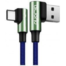 Cable Acodado USB 2.0 Tipo C Azul / Verde Biwond