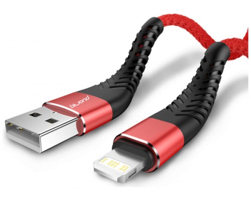 Cable Anti Rotura Lightning a USB 2.0 Rojo Biwond