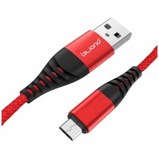 Cable Anti Rotura Micro USB a USB 2.0 Rojo Biwond