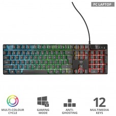 TECLADO TRUST GXT835 AZOR BK