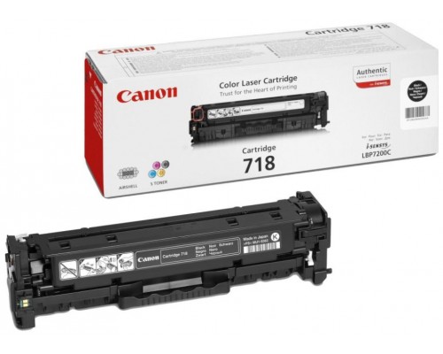 Toner canon 718bk 3.400 paginas lbp - 7200cdn serie - mf8300