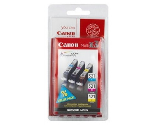 Multipack canon cli 521 pixma 3600 -  4600 -  4700 -  mp540 -  550 -  560 -  620 -  630 -  640 -  980 -  mx860 -  870 blister