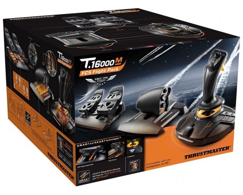 Thrustmaster T.16000M FCS Flight Pack Palanca de mando Mac,PC Analógico/Digital USB Negro