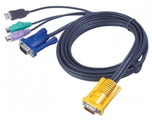 Aten 2L5302UP cable para video, teclado y ratón (kvm) Negro 1,8 m