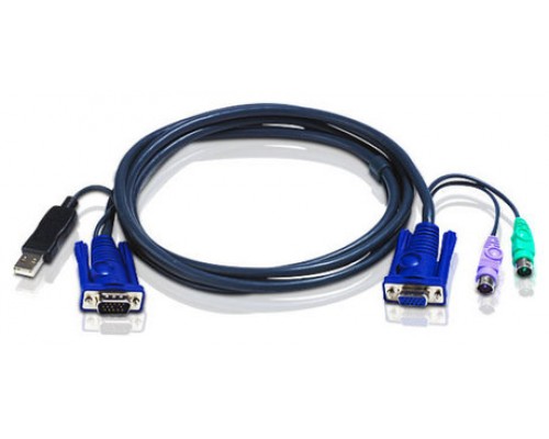 Aten 2L5503UP cable para video, teclado y ratón (kvm) Negro 3 m