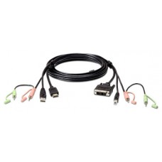 Aten 2L-7D02DH adaptador de cable HDMI DVI-D Negro