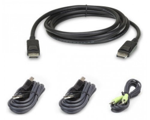 Aten 2L-7D02UDPX4 cable para video, teclado y ratón (kvm) 1,8 m Negro