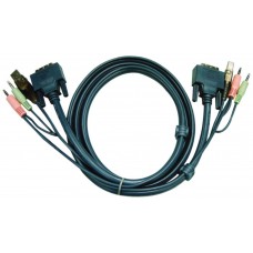 Aten Cable KVM DVI-D USB dual link de 1,8 m