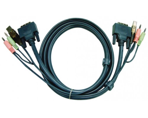 Aten Cable KVM DVI-D USB dual link de 1,8 m