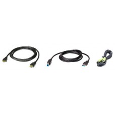 ATEN 2L-7D02UHX3 cable para video, teclado y ratón (kvm) Negro 1,8 m