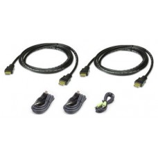 Aten 2L-7D02UHX5 cable para video, teclado y ratón (kvm) 1,8 m Negro