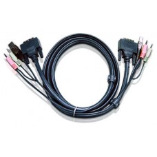 Aten Cable KVM DVI-I single link USB de 1,8 m