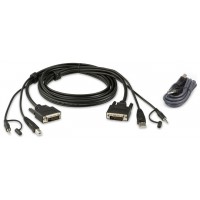 Aten 2L-7D03UDX4 cable para video, teclado y ratón (kvm) 3 m Negro