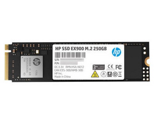 HP SSD EX900 250Gb PCIe Gen 3x4 NVMe 1.3