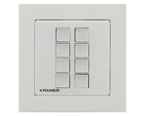 KRAMER CONTROL 8–BUTTON ETHERNET AND KNET™ 1-GANG CONTROL KEYPAD, POE - RC-308/EU-80/86(W) (30-804701590)