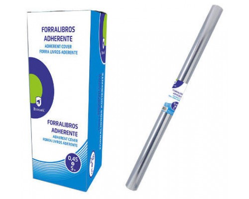 Pack de 60. FORRALIBROS ADHERENTE PVC 5M X 45 CM. TRANSPARENTE BISMARK 315626 [min60]