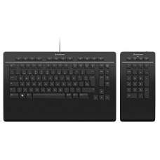 3Dconnexion Keyboard Pro with Numpad teclado USB Negro