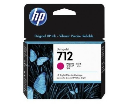 CARTUCHO GRAN FORMATO TINTA HP 712 MAGENTA (3ED68A)