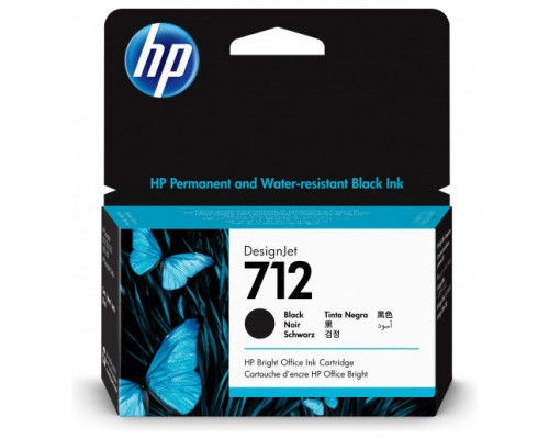 HP712 CARTUCHO GRAN FORMATO TINTA HP 712 NEGRO (3ED70A)