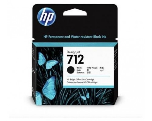 HP Cartucho de Tinta DesignJet 712 negro de 80 ml