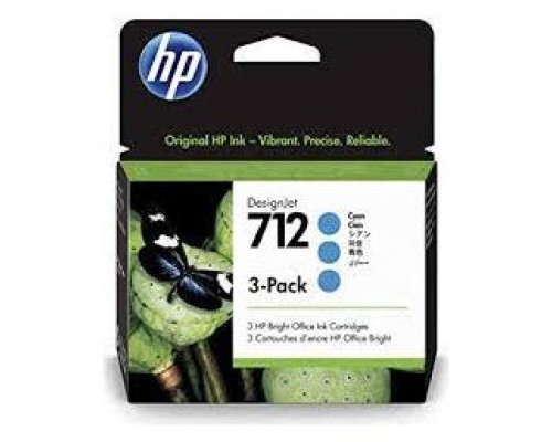 HP 712 3-PACK 29-ML CYAN       SUPL