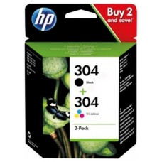 HP Paquete de 2 cartuchos de tinta Original 304 negro/tricolor