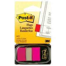 PACK 12 DISPENSADORES DE 50 UNIDADES INDEX ROSA (25.4X43.1) POST-IT 3M68021