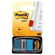 PACK 12 DISPENSADORES DE 50 UNIDADES INDEX AZUL BRILLO (25.4X43.1) POST-IT 3M68023