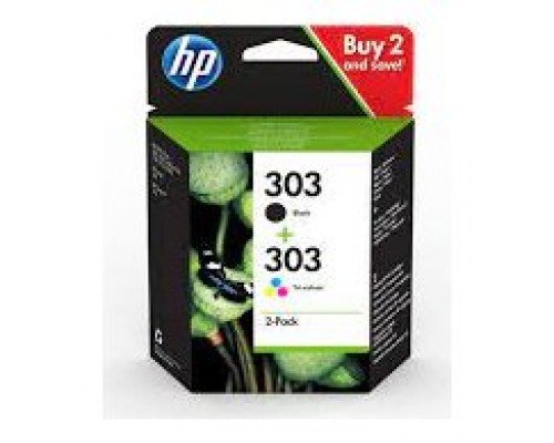 HP Paquete de 2 cartuchos de tinta Original 303 negro/tricolor