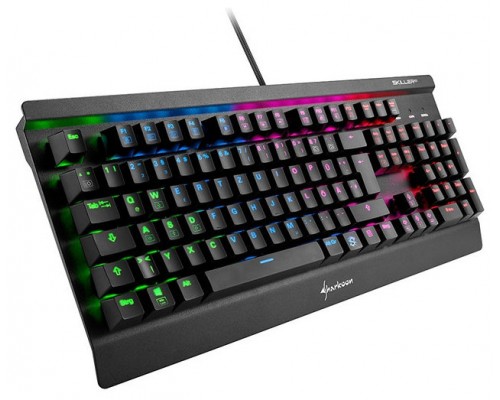 TECLADO GAMING SHARKOON SGK3 MECANICO RGB USB BROWN SWITCH