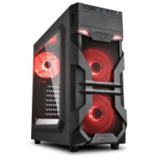 CAJA SHARKOON VG7-W ATX 2XUSB3.0 2XUSB2.0 SIN FUENTE ROJO