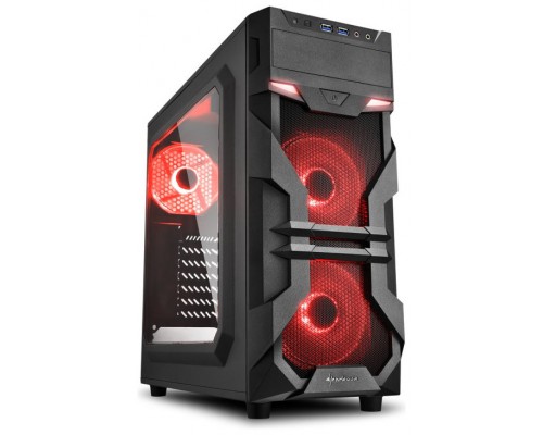 CAJA SHARKOON VG7-W ATX 2XUSB3.0 2XUSB2.0 SIN FUENTE ROJO