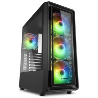 CAJA SHARKOON TK4 RGB ATX 2XUSB3.0 1XUSB2.0 SIN FUENTE NEGRO