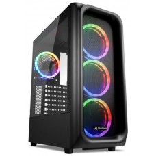 CAJA SHARKOON TK5M RGB ATX 2XUSB3.0 1XUSBtipoC SIN FUENTE NEGRO