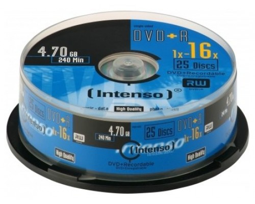 Tarrina dvd+r virgenes intenso 4.7gb 16x