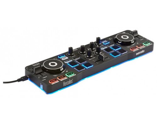 Hercules Starlight Mesa de mezclas con opción de realizar scratch conectando un CDJ 2 canales Negro