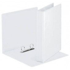 Pack de 10. CARPETA PERSONALIZABLE PVC 2 BOLSILLOS ANILLAS 2-16 MM. FORMATO A4 COLOR BLANCO ESSELTE 49720 [min10]