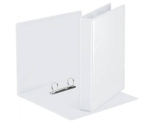 Pack de 10. CARPETA PERSONALIZABLE PVC 2 BOLSILLOS ANILLAS 2-16 MM. FORMATO A4 COLOR BLANCO ESSELTE 49720 [min10]