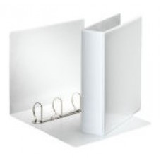 Pack de 10. CARPETA PERSONALIZABLE PVC 2 BOLSILLOS ANILLAS 2-25 MM. FORMATO A4 COLOR BLANCO ESSELTE 49737 [min10]