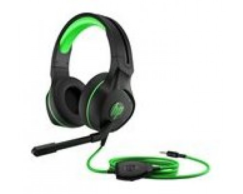 HEADSET HP PAVILION 400 GAMING CONEXION JACK 3.5MM MICROCOFONO ORIENTABLE COLOR NEGRO Y VERDE