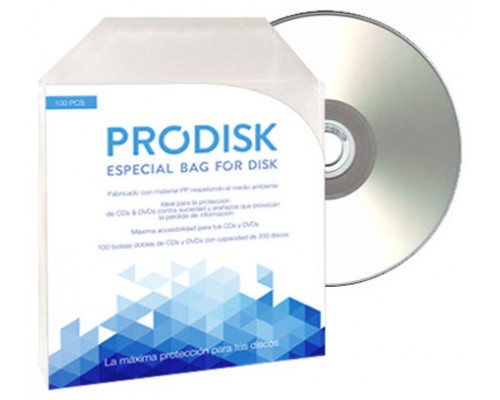 Sobres Plastico CD DVD (Pack 100unds) Prodisk