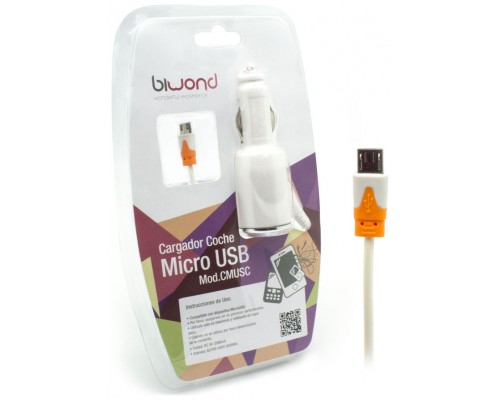 Cargador coche Micro USB 2.1A Biwond