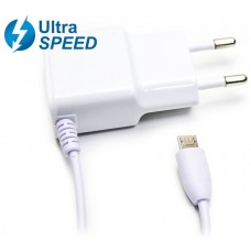 Cargador Micro USB UltraSpeed 2.1A Blanco Biwond