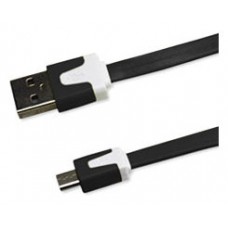 Cable Plano Micro USB 1m Negro