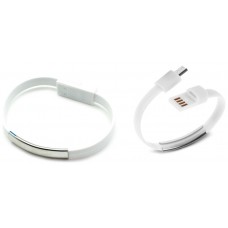 Pulsera Cable Carga/Datos MicroUSB Universal Blanco