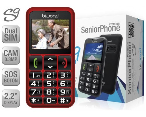 Teléfono Biwond S9 Dual SIM SeniorPhone Rojo